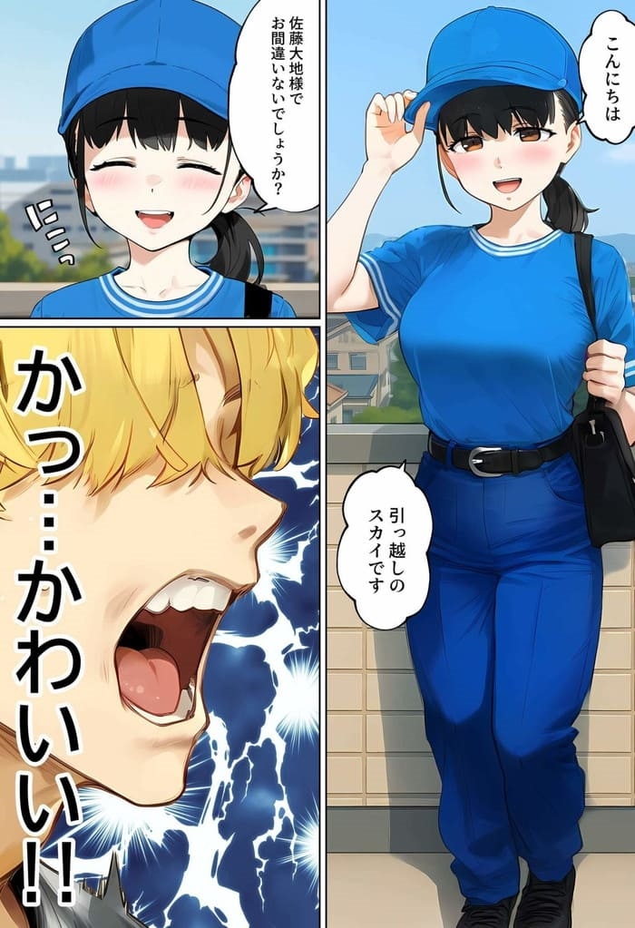 【実話】引っ越し見積もり中、新人ちゃん(22)のバキバキスマホにマチアプ通知!ヤリモク男子から「俺が」守らなきゃwww 感想