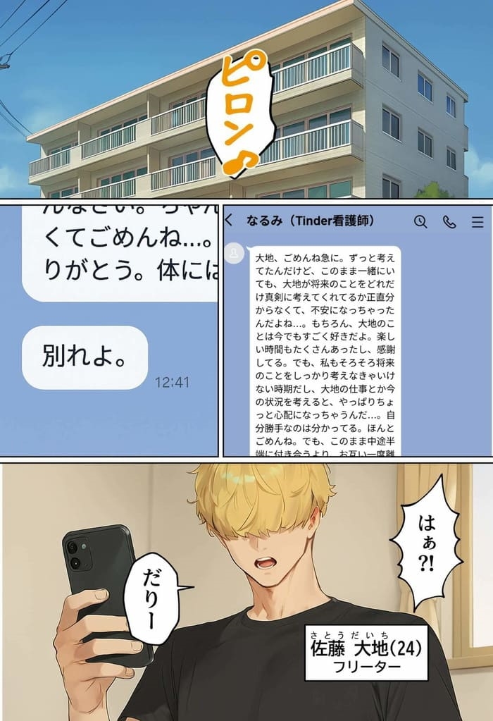 【実話】引っ越し見積もり中、新人ちゃん(22)のバキバキスマホにマチアプ通知!ヤリモク男子から「俺が」守らなきゃwww 感想